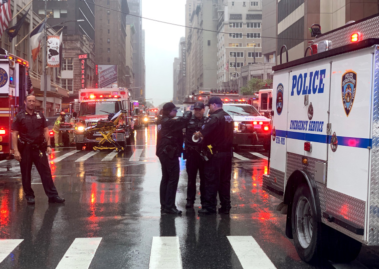 Image: Helicopter crash scene in New York