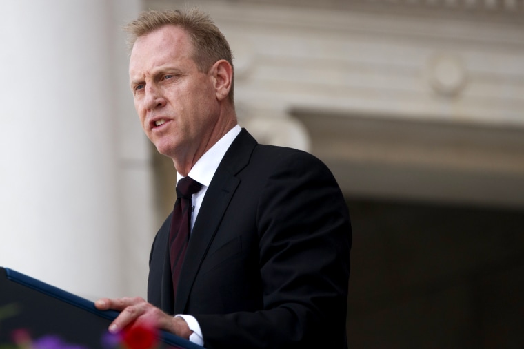 Image: Acting Secretary of Defense Patrick Shanahan speaks during a Memorial Day Ceremony at Arlington National Cemetery on May 27, 2019.