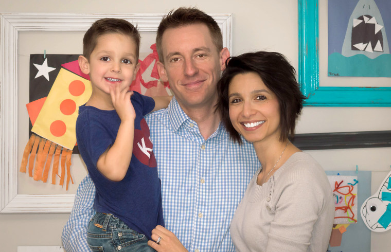 Jason Kander with his family
