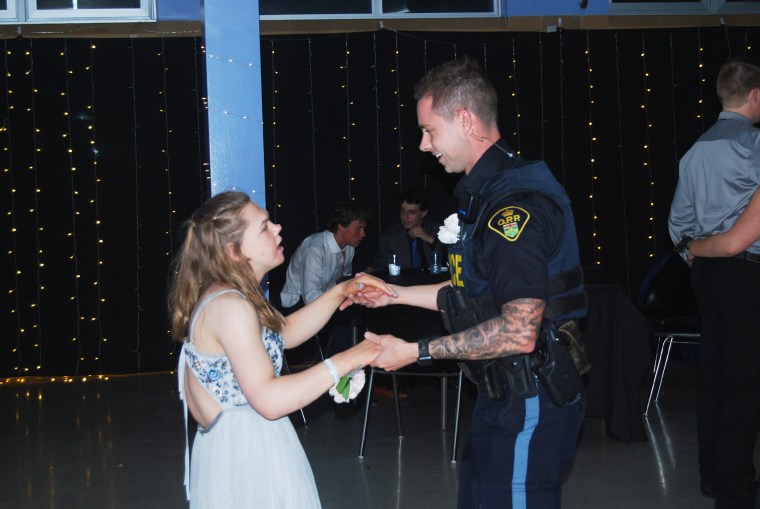 From the minute prom started to the very end of it, Gabby Horner-Shepherd danced with her two dates, Jeremy Renton and Zack Bowman. 