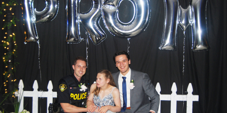 Zack Bowman missed his own prom so attending with Gabby Horner-Shepherd was his first time at a big dance. Jeremy Renton attended his prom, which is one reason why he knew that escorting Gabby would be so meaningful for her. 