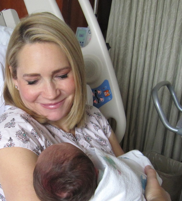 "Dateline" correspondent Andrea Canning gave birth to her sixth child, a baby boy, on Tuesday.