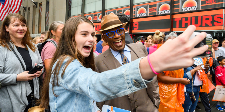 Nobody feels more at home with the fans out on Rockefeller Plaza than Al Roker, who has been with TODAY since the mid-90s. 