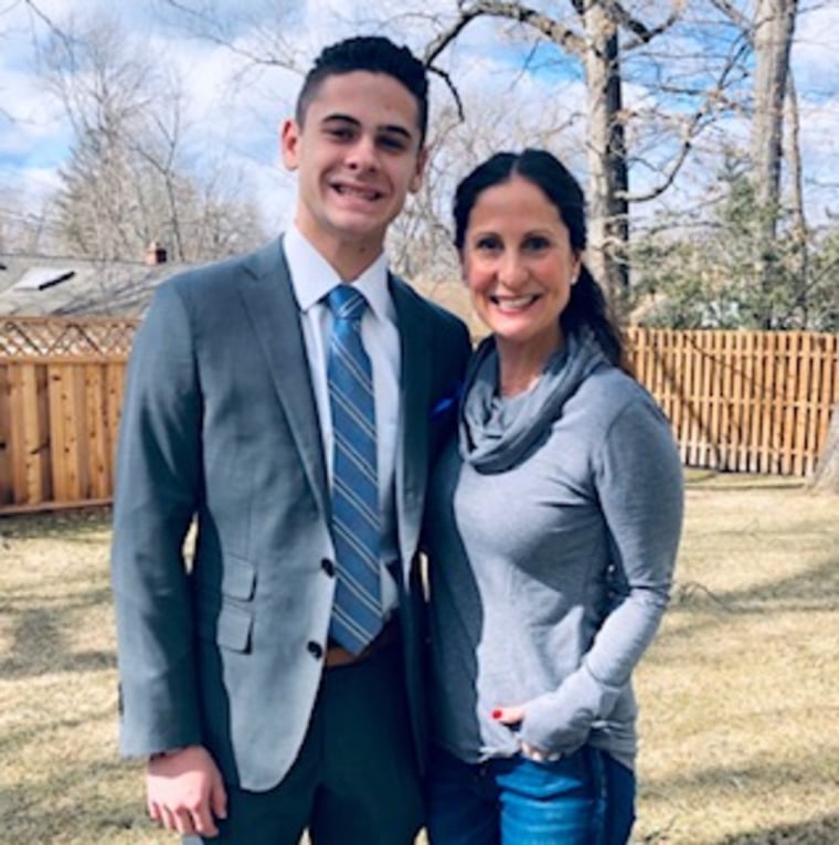 Jenny Grossman hugs her son Cooper