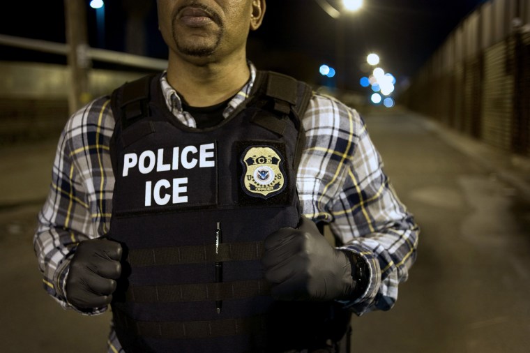 A U.S. Immigration and Customs Enforcement (ICE) agent.