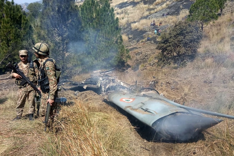 Image: The wreckage of an Indian fighter jet