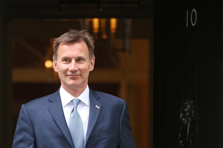 Image: Britain's Foreign Secretary Jeremy Hunt leaves 10 Downing Street in central London