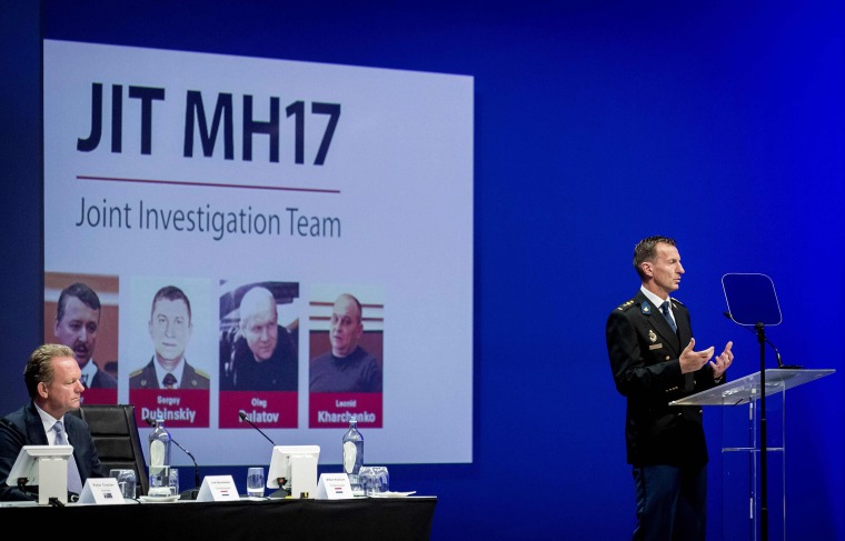 Image: Wilbert Paulissen of the Joint Investigation Team (JIT) addresses at the press conference of the JIT on the ongoing investigation of the Malaysia Airlines MH17 crash in 2014, in Nieuwegein, The Netherlands