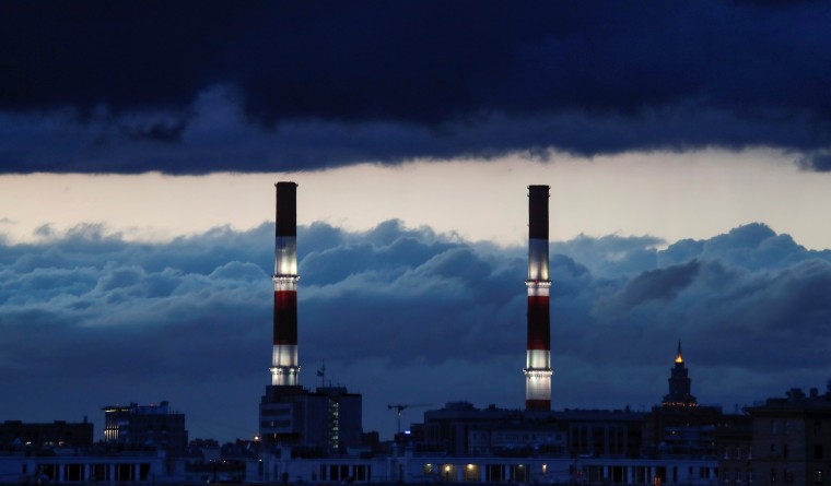 Image: A heating power plant in Moscow, Russia, on April 21, 2018.