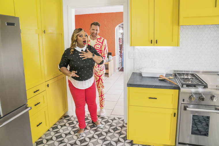 Host Orlando Soria and homeowner DeAnna Featherstone walkthrough her recently remodeled kitchen in Los Angeles, CA.