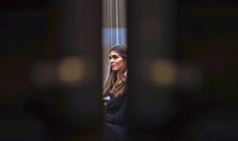 Image: Former White House communications director Hope Hicks attends a closed-door interview with the House Judiciary Committee on June 19, 2019.
