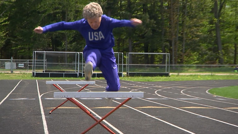 85-year-old pole vaulter