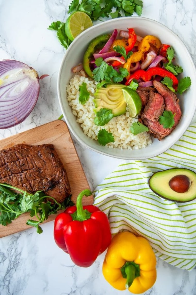 Grilled Steak Fajitas Veggie Bowl