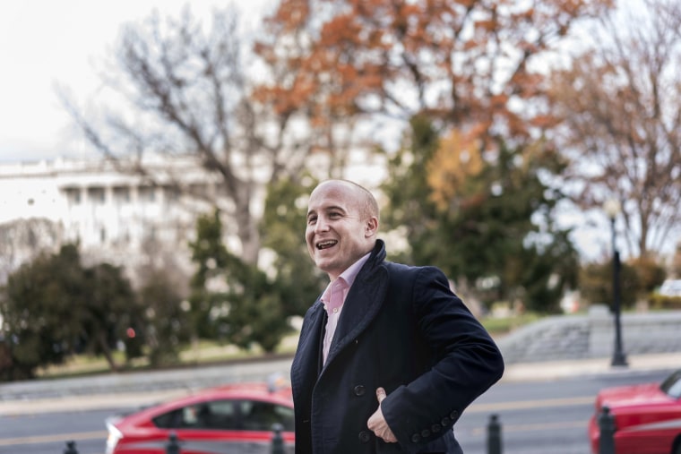 Image: Congressman-elect Max Rose, D-NY, outside the Longworth House Office Building in Washington on Nov. 3, 2018.