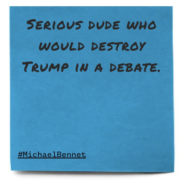 "Serious dude who would destroy Trump in a debate."