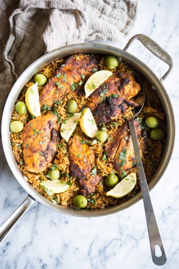 Moroccan Chicken &amp; Rice Skillet