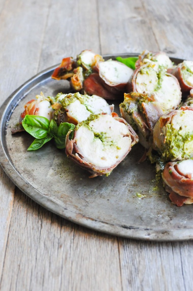 Pesto Prosciutto Chicken Breasts