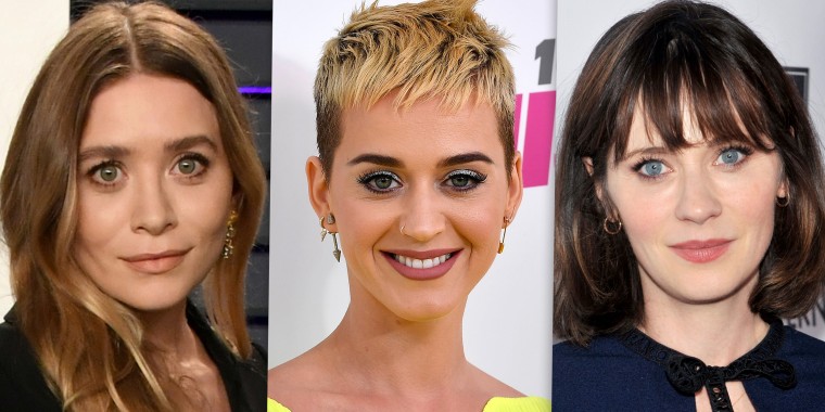 Round eye shape; Ashley Olsen , Katy Perry and Zooey Deschanel