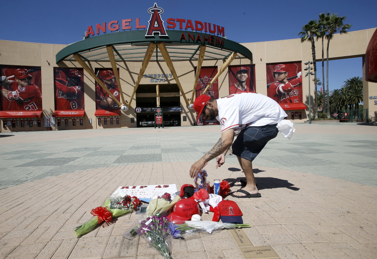 Angels play on with heavy hearts following death of pitcher Tyler