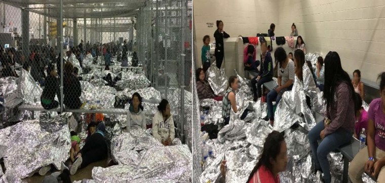Image: Overcrowded migrant facility