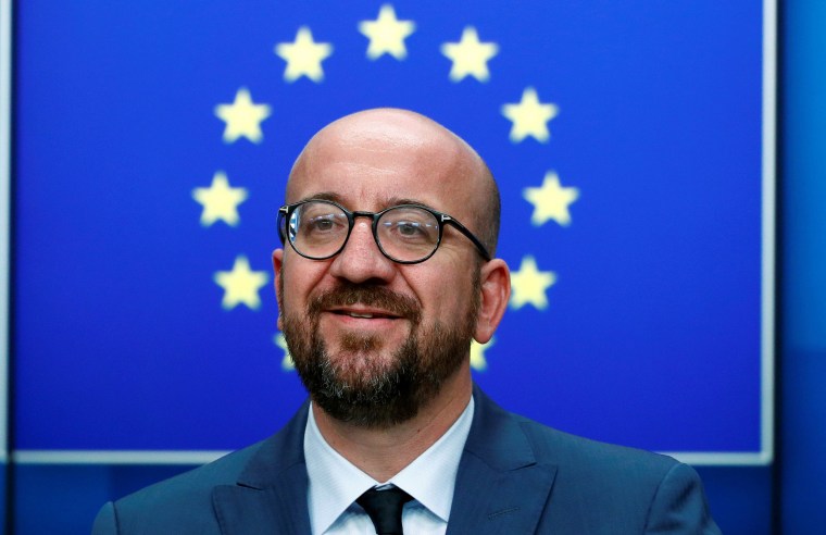 Image: Belgium's Prime Minister Charles Michel attends a news conference after the European Union leaders summit, in Brussels, Belgium