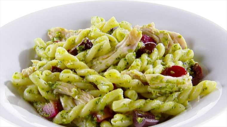 Gemelli With Kale Pesto And Olives