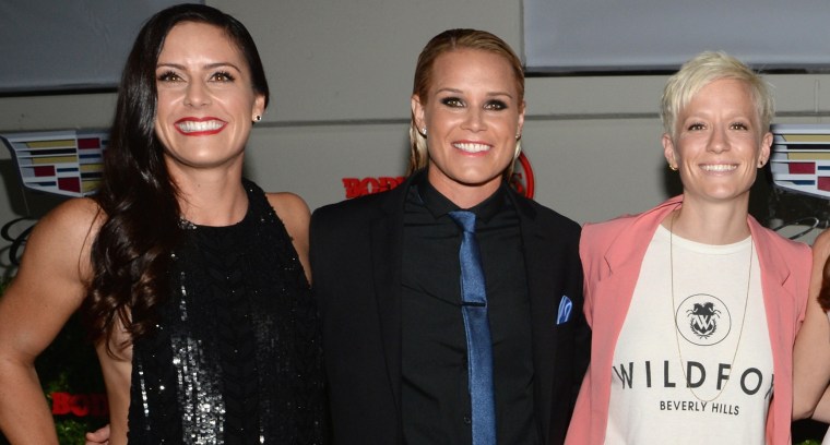 Image: Ali Krieger, Ashlyn Harris, and Megan Rapinoe