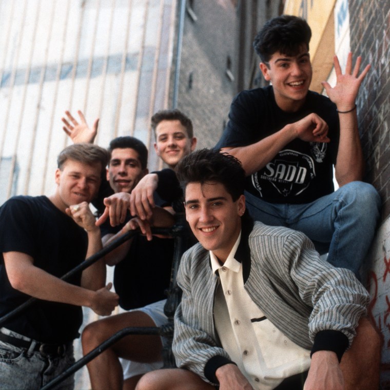 Photo of NEW KIDS ON THE BLOCK and Donnie WAHLBERG and Joey McINTYRE and Danny WOOD and Jonathan KNIGHT and Jordan KNIGHT