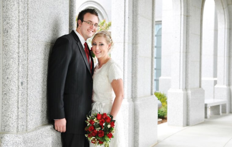 Mr. and Mrs. Black on their wedding day.