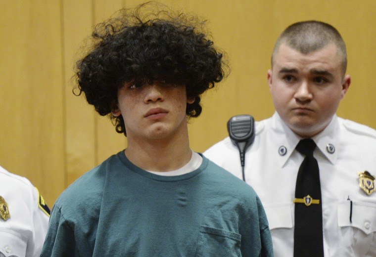 Image: Mathew Borges, 15, attends his arraignment in Lawrence District Court in Lawrence, Mass