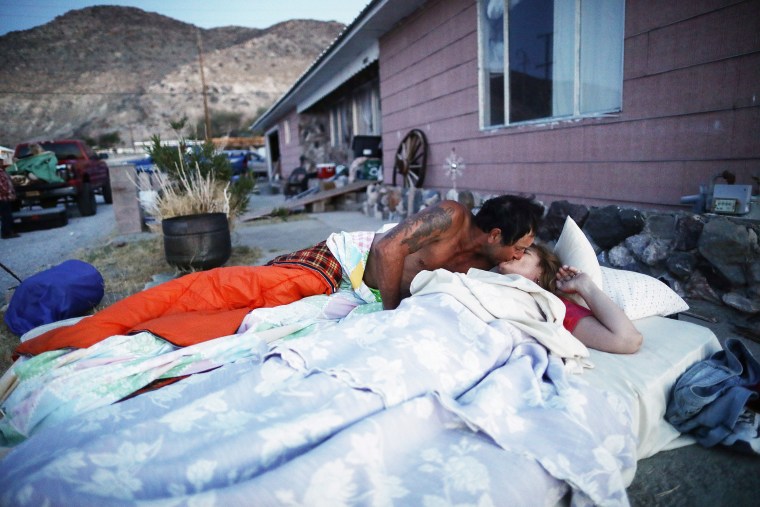 Image: California Family Displaced From Their Earthquake Stricken Home