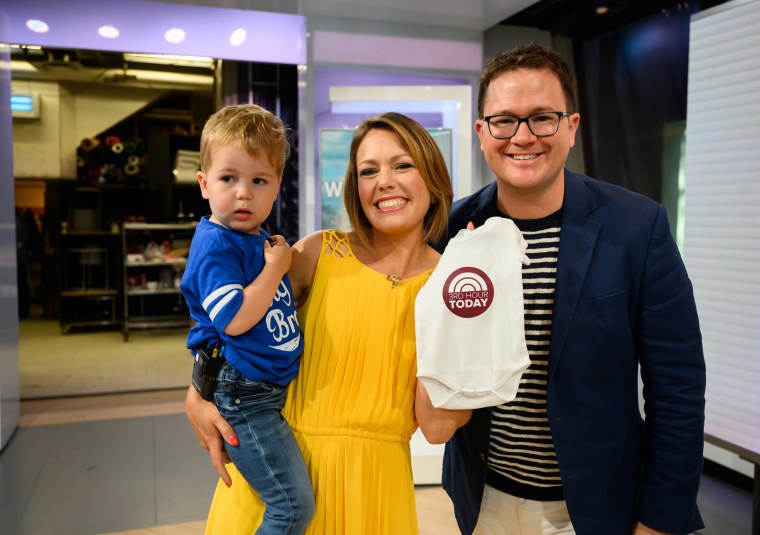 Dylan Dreyer, Brian Fichera and their son, Calvin