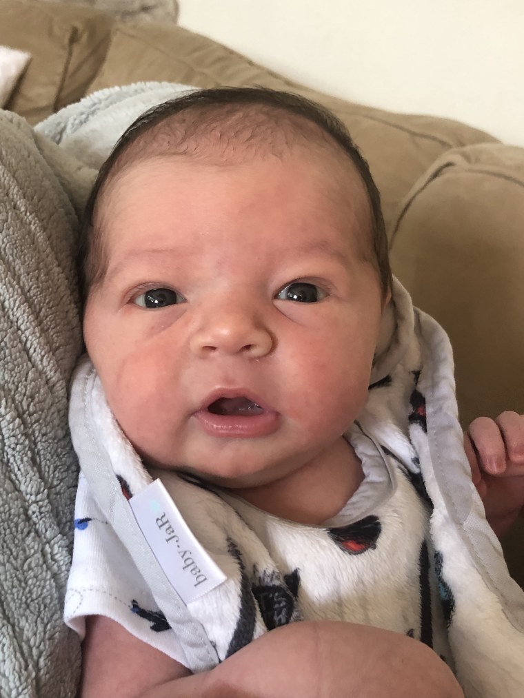 Dateline correspondent Andrea Canning's newborn son, George Anthony Bancroft III