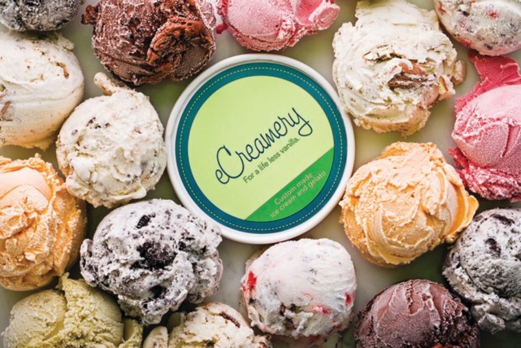 eCreamery container and flavors
