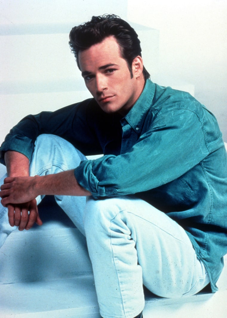 Luke Perry on the set of "Beverly Hills, 90210" in 1991.