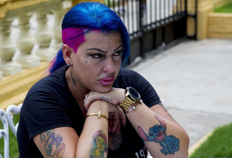 Image: Dianelys Alfonso, singer whose voice won her the label \"Goddess of Cuba\" sits during an interview with The Associated Press in Havana, Cuba.