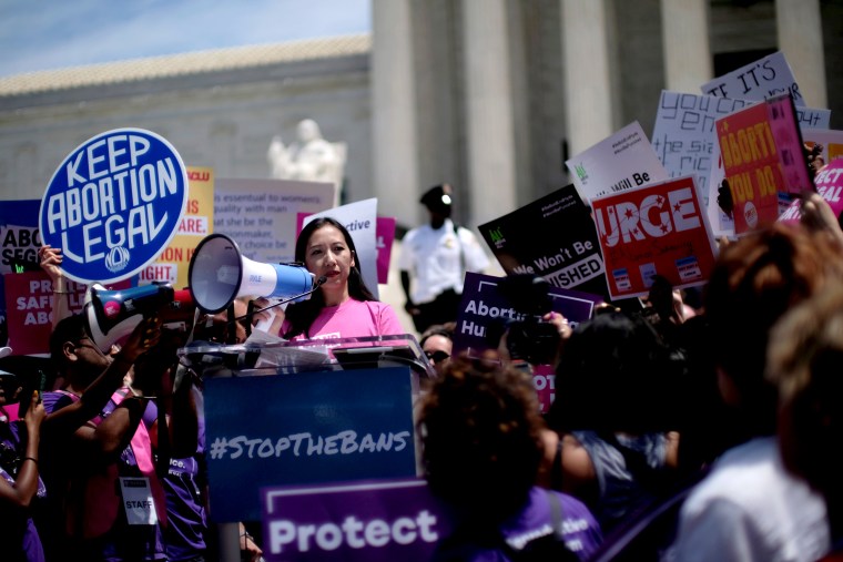 Image: Planned Parenthood president Dr. Leana Wen speaks at a protest outside of the Supreme Court on May 21, 2019.