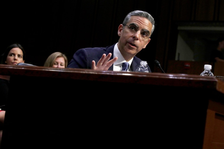 Image: David Marcus, head of Facebook's Calibra, testifies at a hearing before a Senate committee on July 16, 2019.