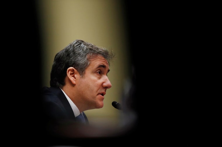 Michael Cohen testifies before a House Committee on Oversight and Reform hearing