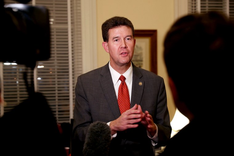 Image: John Merrill speaks to the media at the state Capitol in Montgomery, Alabama, on Dec. 12, 2017.