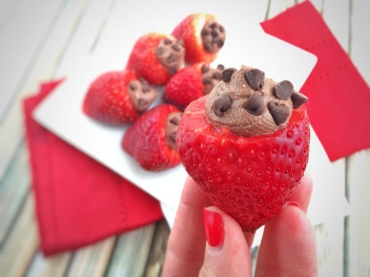 Chocolate Mousse Filled Strawberries