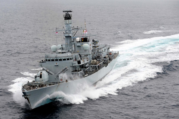 Image: The HMS Montrose during an exercise in the Mediterranean Sea in 2012.
