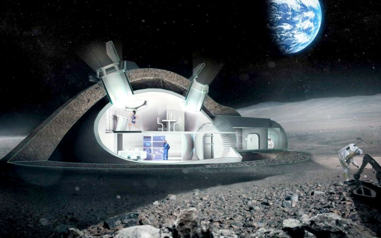 Image: An inside look at one idea the European Space Agency is exploring in its formulation of a moon village that incorporates 3D printing.