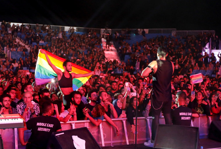 Image: Mashrou' Leila performs at a festival in Lebanon in 2017.