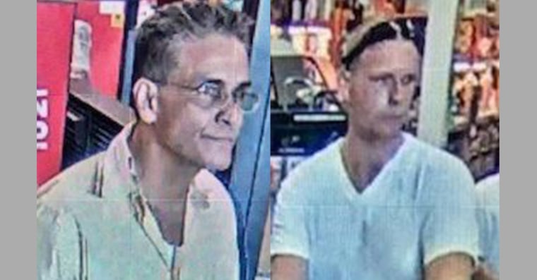 Farmington Police are seeking the public's help in locating these two men who used Craig's credit cards shortly after his disappearance.