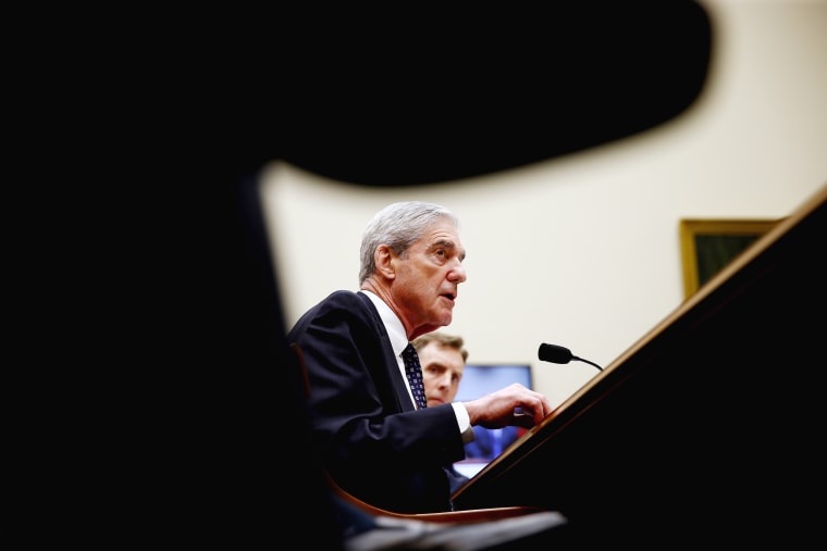Image: Robert Mueller, former special counsel for the U.S. Department of Justice, speaks during a House Judiciary Committee hearing on July 24, 2019.