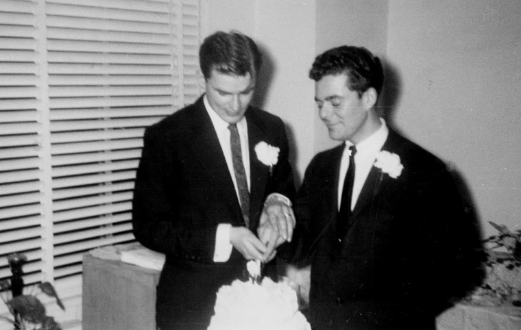 Image: The mysterious wedding photos of a gay couple were first printed in 1957 in a drug store in Philadelphia.