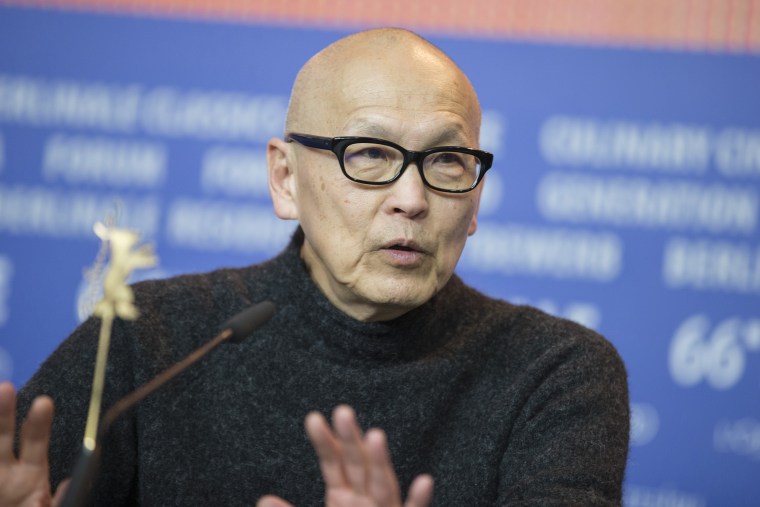 Director Wayne Wang attends a press conference for the film 'While the Women Are Sleeping' at the 2016 Berlinale Film Festival in Berlin, Germany on Feb. 14, 2016.