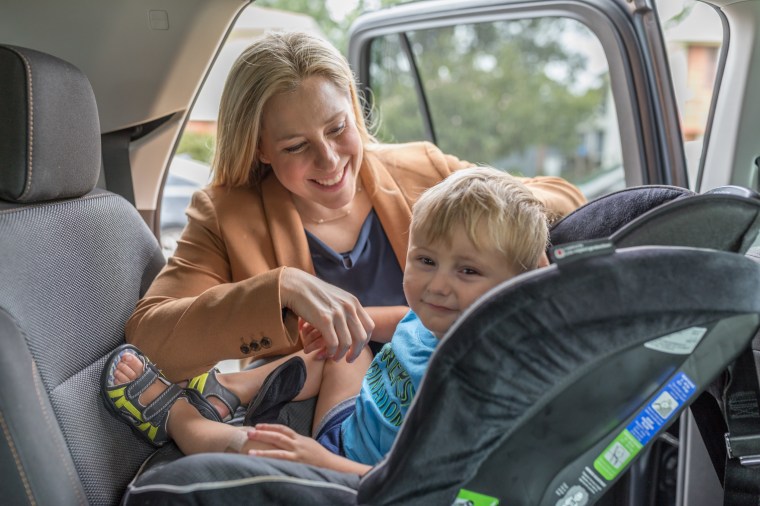 Liuba Grechen Shirley, founder of Vote Mama, and her son Nicholas.