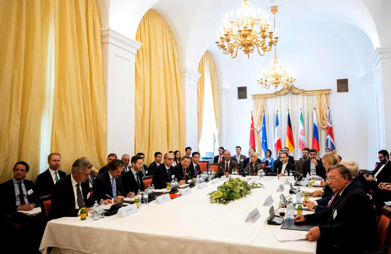 Image: Delegations meet to discuss an international nuclear agreement with Iran at the Palais Coburg in Vienna on July 28, 2019.